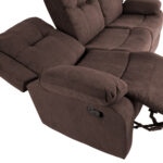 Diivan DIXON 3-kohaline recliner, 210x95xH102cm, pruun, polüesterkangas, vineer, metall Diivanid Diivanid