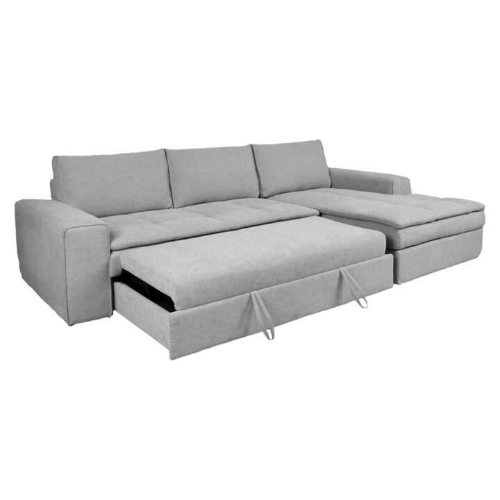 Nurgadiivanvoodi KAJA PN 278×106/170xH85cm, helehall Diivanid