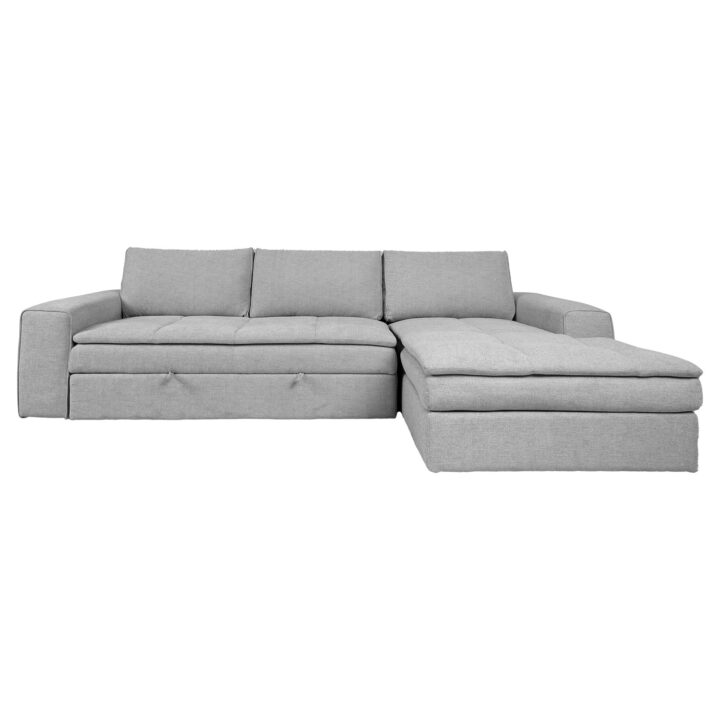 Nurgadiivanvoodi KAJA PN 278×106/170xH85cm, helehall Diivanid