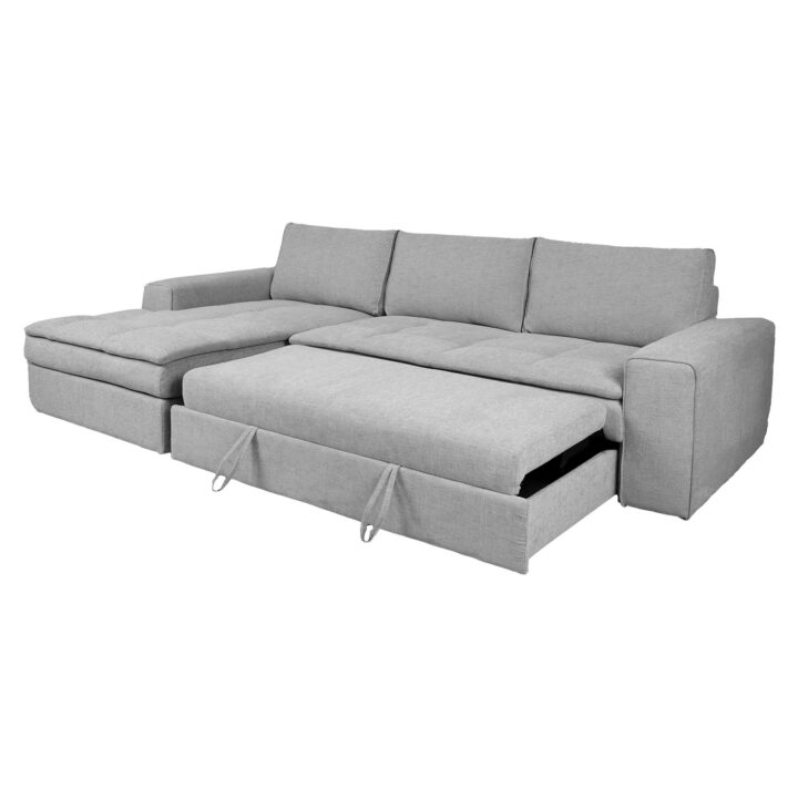 Nurgadiivanvoodi KAJA VN 278×170/106xH855cm, helehall Diivanid