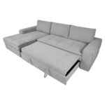 Nurgadiivanvoodi KAJA VN 278×170/106xH855cm, helehall Diivanid
