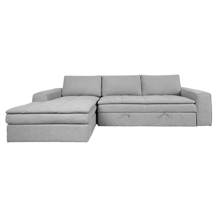 Nurgadiivanvoodi KAJA VN 278×170/106xH855cm, helehall Diivanid