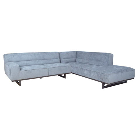 Nurgadiivan HASSO PN 272×95/240xH79cm, hõbehall Diivanid