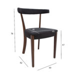 Tool ADELE 49x52xH76cm, hall Söögilauatoolid, taburetid, pingid H02-300 Söögilauatoolid, taburetid, pin