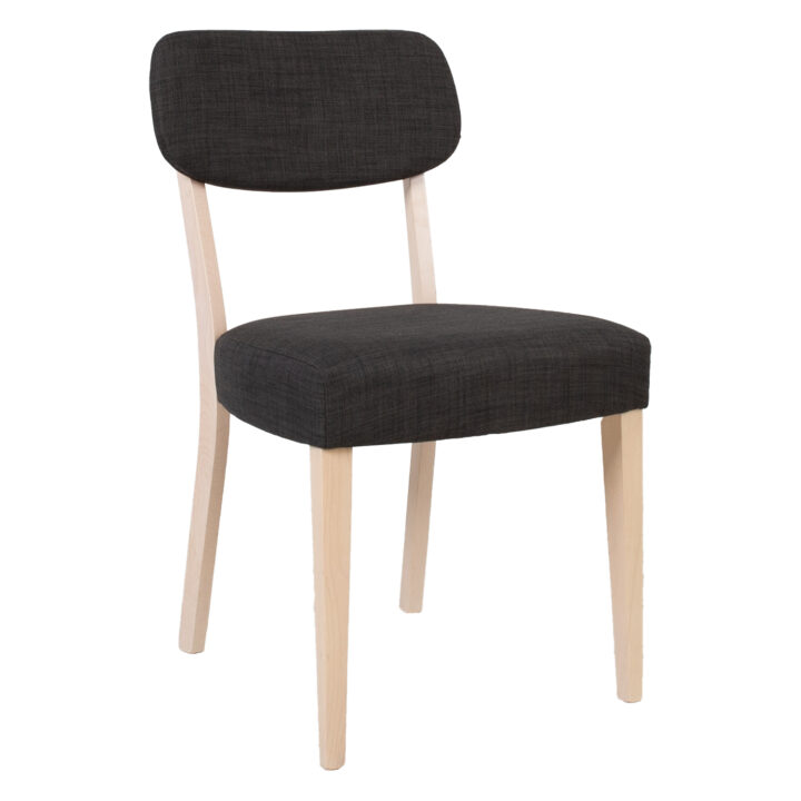 Tool ADORA 49x50xH85,5cm, tumehall kangas/hele pöök Söögilauatoolid, taburetid, pingid H02-300 Söögilauatoolid, taburetid, pin