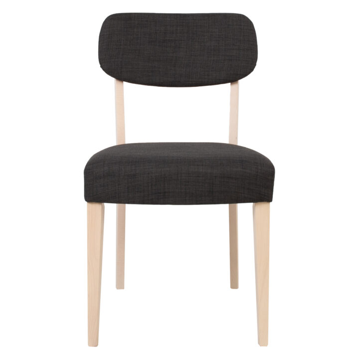 Tool ADORA 49x50xH85,5cm, tumehall kangas/hele pöök Söögilauatoolid, taburetid, pingid H02-300 Söögilauatoolid, taburetid, pin
