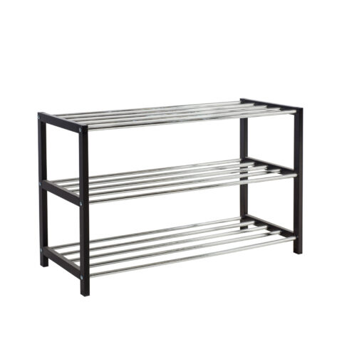 Jalatsiriiul BRODY 3-kordne 80x31xH50cm, must/kroom Esik ja Garderoob Esikumööbel