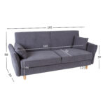 Diivanvoodi ROSANNA 195x84xH88cm, hall Diivanid Diivanid