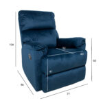 Tugitool GUSTAV manuaalne recliner, tumesinine samet Elutoamööbel H01-500 Tugitoolid ja kiiktoolid