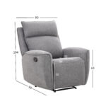 Tugitool MAREN manuaalne recliner 90x90xH104cm, hall Elutoamööbel