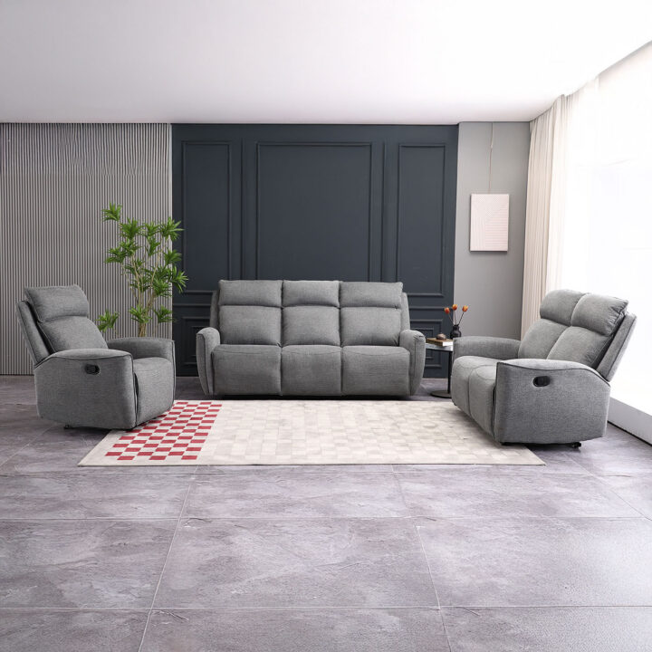 Tugitool MAREN manuaalne recliner 90x90xH104cm, hall Elutoamööbel