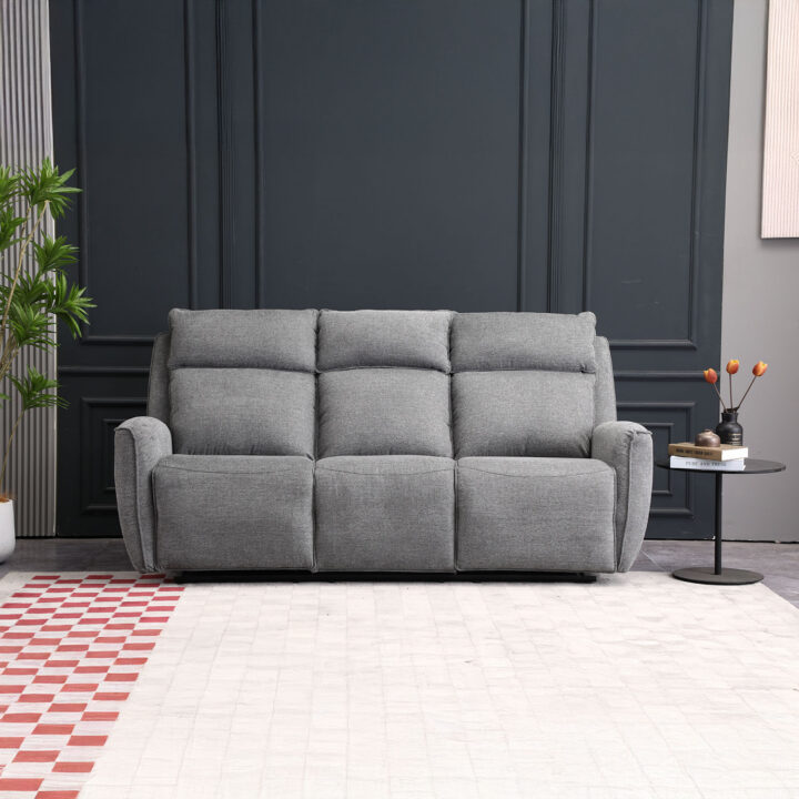 Diivan MAREN 3-kohaline manuaalne recliner 206x90xH104cm, hall Diivanid