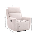 Tugitool MAREN manuaalne recliner 90x90xH104cm, beež Elutoamööbel