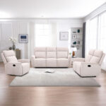 Tugitool MAREN manuaalne recliner 90x90xH104cm, beež Elutoamööbel