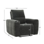 Tugitool MATIAS elektriline recliner 103x90xH100cm, hall Elutoamööbel