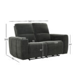 Diivan MATIAS 2-kohaline elektriline recliner 162x90xH100cm, hall Diivanid