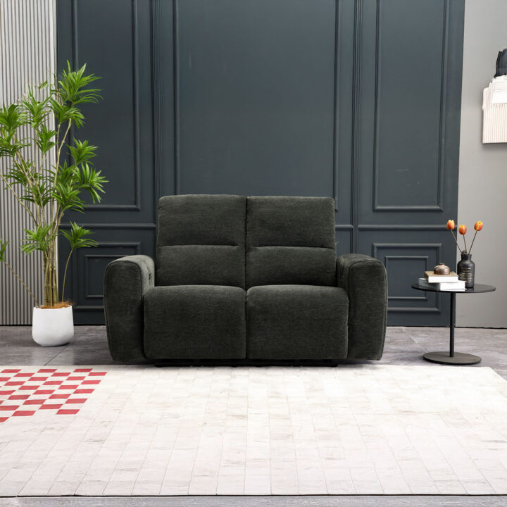 Diivan MATIAS 2-kohaline elektriline recliner 162x90xH100cm, hall Diivanid