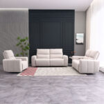 Diivan MATIAS 2-kohaline elektriline recliner 162x90xH100cm, helebeež Diivanid