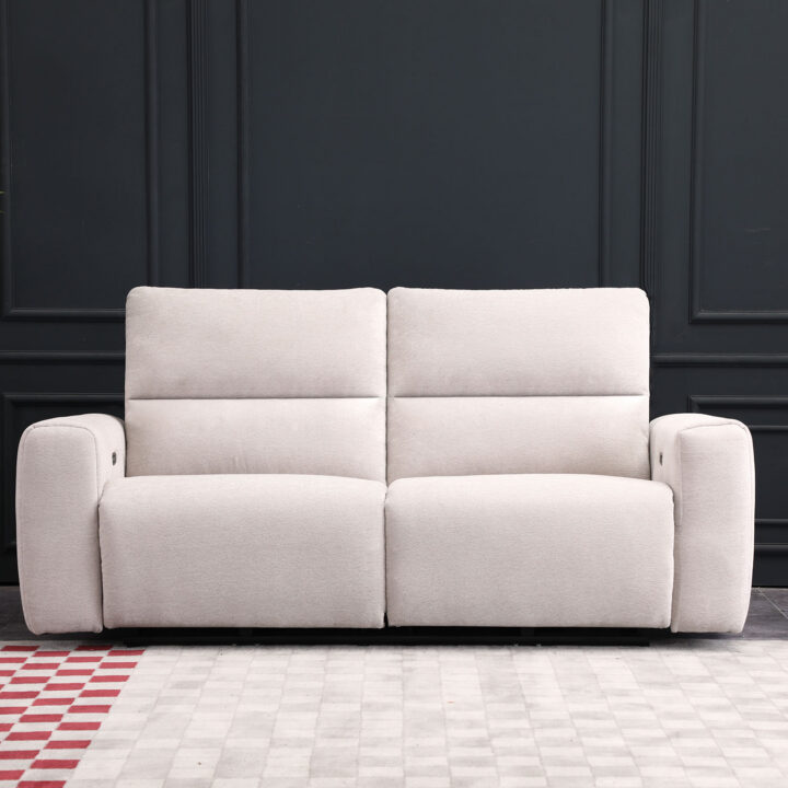 Diivan MATIAS 3-kohaline elektriline recliner 202x90xH100cm, helebeež Diivanid