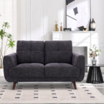Diivan STEVE 2-kohaline 154x88xH90cm, tumehall Diivanid