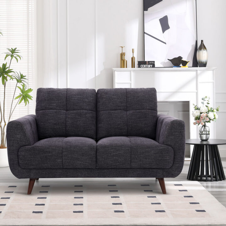 Diivan STEVE 2-kohaline 154x88xH90cm, tumehall Diivanid