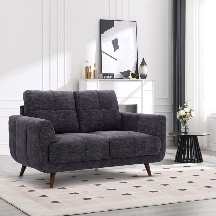 Diivan STEVE 2-kohaline 154x88xH90cm, tumehall Diivanid