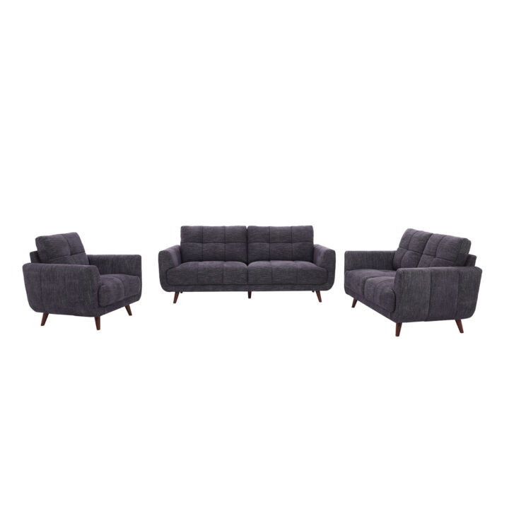 Diivan STEVE 3-kohaline 213x88xH90cm, tumehall Diivanid
