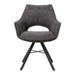 Tool EDDY 60x62xH81,5cm, hall/tumehall, pöörlev Söögilauatoolid, taburetid, pingid H02-300 Söögilauatoolid, taburetid, pin