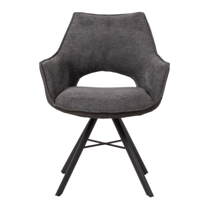 Tool EDDY 60x62xH81,5cm, hall/tumehall, pöörlev Söögilauatoolid, taburetid, pingid H02-300 Söögilauatoolid, taburetid, pin