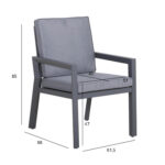 Tool TOMSON 61,5x68xH85cm, tumehall Aiatoolid ja aiapingid Aiatoolid ja aiapingid