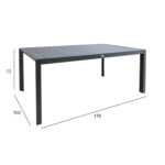 Laud TOMSON 176x100xH73cm, tumehall Aialauad Aialauad