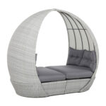 Lebola ASCOT 215x110xH187cm, hall, alumiinium, plastikpunutis Aiadiivanid ja komplektid ASCOT
