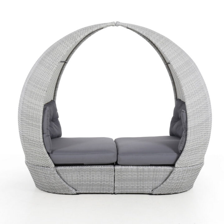 Lebola ASCOT 215x110xH187cm, hall, alumiinium, plastikpunutis Aiadiivanid ja komplektid ASCOT