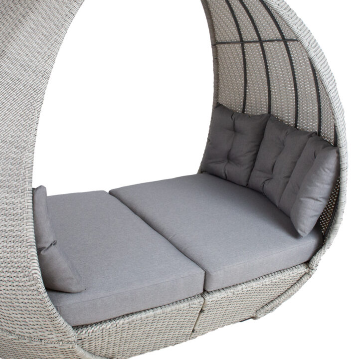 Lebola ASCOT 215x110xH187cm, hall, alumiinium, plastikpunutis Aiadiivanid ja komplektid ASCOT