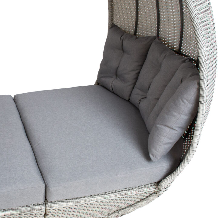 Lebola ASCOT 215x110xH187cm, hall, alumiinium, plastikpunutis Aiadiivanid ja komplektid ASCOT