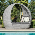 Lebola ASCOT 215x110xH187cm, hall, alumiinium, plastikpunutis Aiadiivanid ja komplektid ASCOT