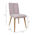 Tool NOVA 59×53,5xH92cm, hallikasroosa Söögilauatoolid, taburetid, pingid H02-300 Söögilauatoolid, taburetid, pin