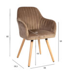 Tool ARIEL 58×58,5xH85cm, pruun Söögilauatoolid, taburetid, pingid KAM22 Söögituppa jõuludeks