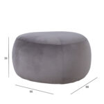 Tumba UMI hall samet, 66x66xH36cm, puit, MDF, polüesterkangas Elutoamööbel Elutuppa jõuludeks