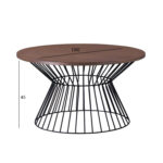 Diivanilaud FABIANO D80xH45cm, pähtlispooniga MDF, metall Diivanilauad ja abilauad Diivanilauad ja abilauad