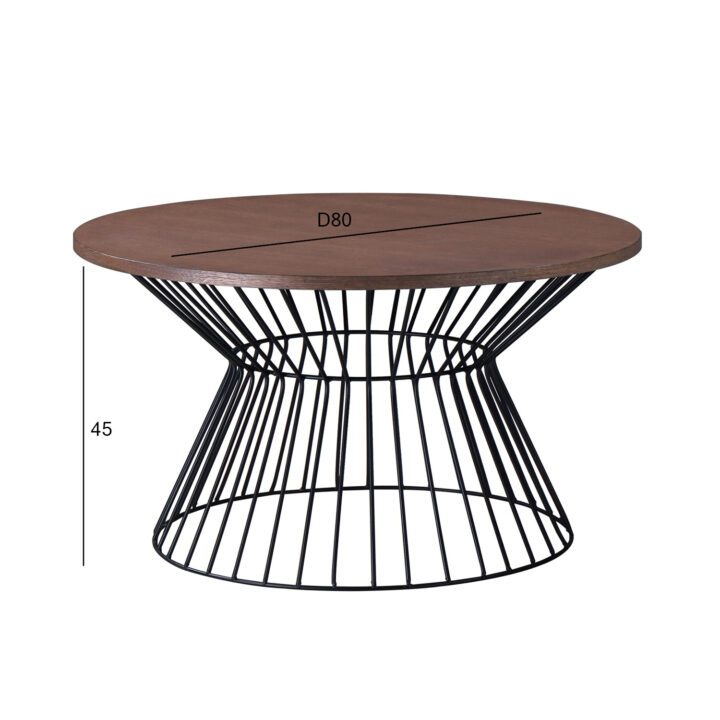 Diivanilaud FABIANO D80xH45cm, pähtlispooniga MDF, metall Diivanilauad ja abilauad Diivanilauad ja abilauad