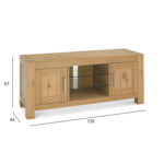 TV-laud TURIN 135x44xH57cm hele tamm, tammespooniga MDF, puit, õlitatud Söögituba SARI