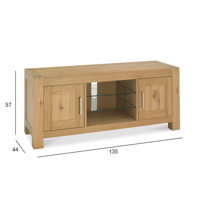 TV-laud TURIN 135x44xH57cm hele tamm, tammespooniga MDF, puit, õlitatud Söögituba SARI