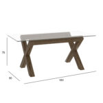 Söögilaud TURIN 180x90xH75cm, suitsutamm Söögilauad H02-200 Söögilauad