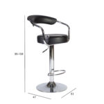 Baaripukk LEON 51x47xH90-108cm, must Baaripukid ja baarilauad Baaripukid ja baarilauad