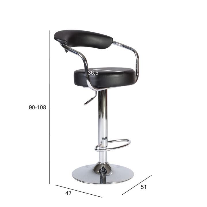 Baaripukk LEON 51x47xH90-108cm, must Baaripukid ja baarilauad Baaripukid ja baarilauad