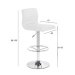 Baaripukk AURA 46x42xH88-109cm, valge Baaripukid ja baarilauad Baaripukid ja baarilauad