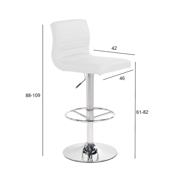 Baaripukk AURA 46x42xH88-109cm, valge Baaripukid ja baarilauad Baaripukid ja baarilauad