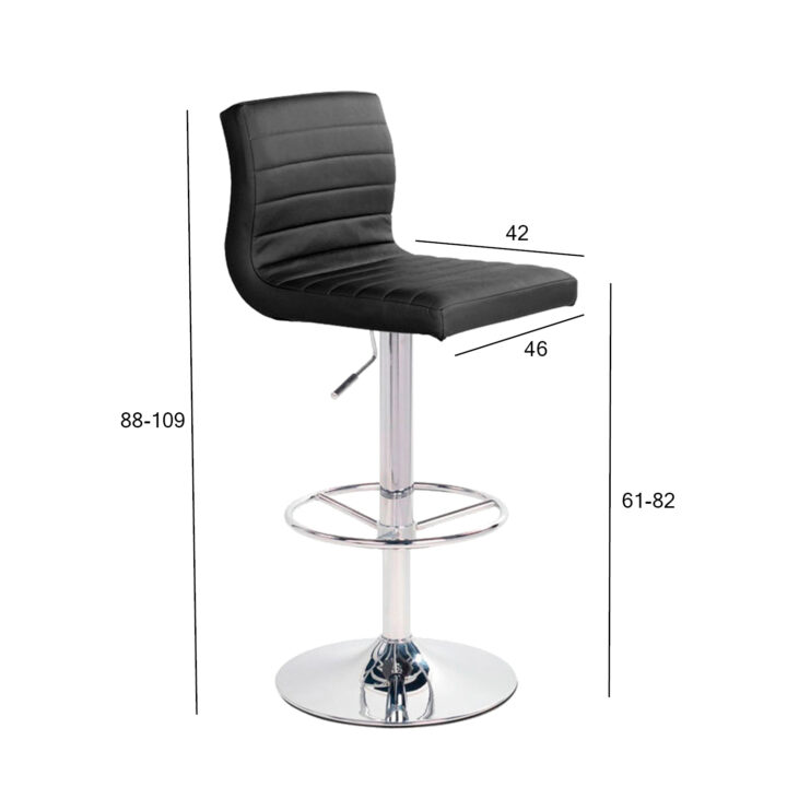 Baaripukk AURA 46x42xH88-109cm, must Baaripukid ja baarilauad Baaripukid ja baarilauad