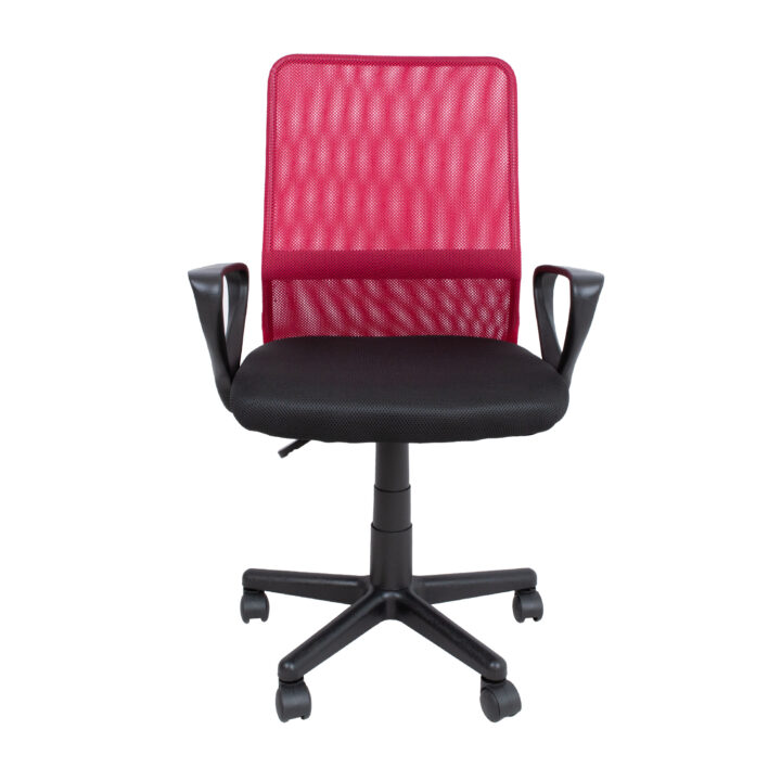 Töötool BELINDA, 59x56xH86,5-98,5cm, must/punane, polüesterkangas, plastik Arvutitoolid ja töötoolid Arvutitoolid ja töötoolid